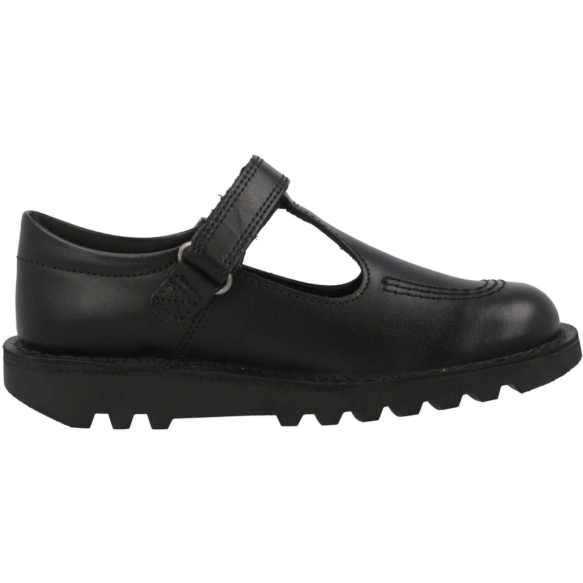 Kickers Kick T Bar Black Shoes