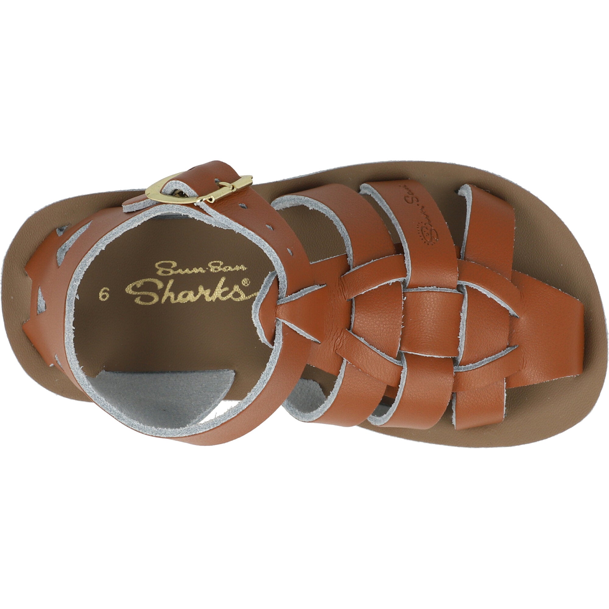 Salt-Water Sun-San Shark Tan Sandals