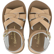 Salt-Water Sun-San Swimmer Latte Sandals