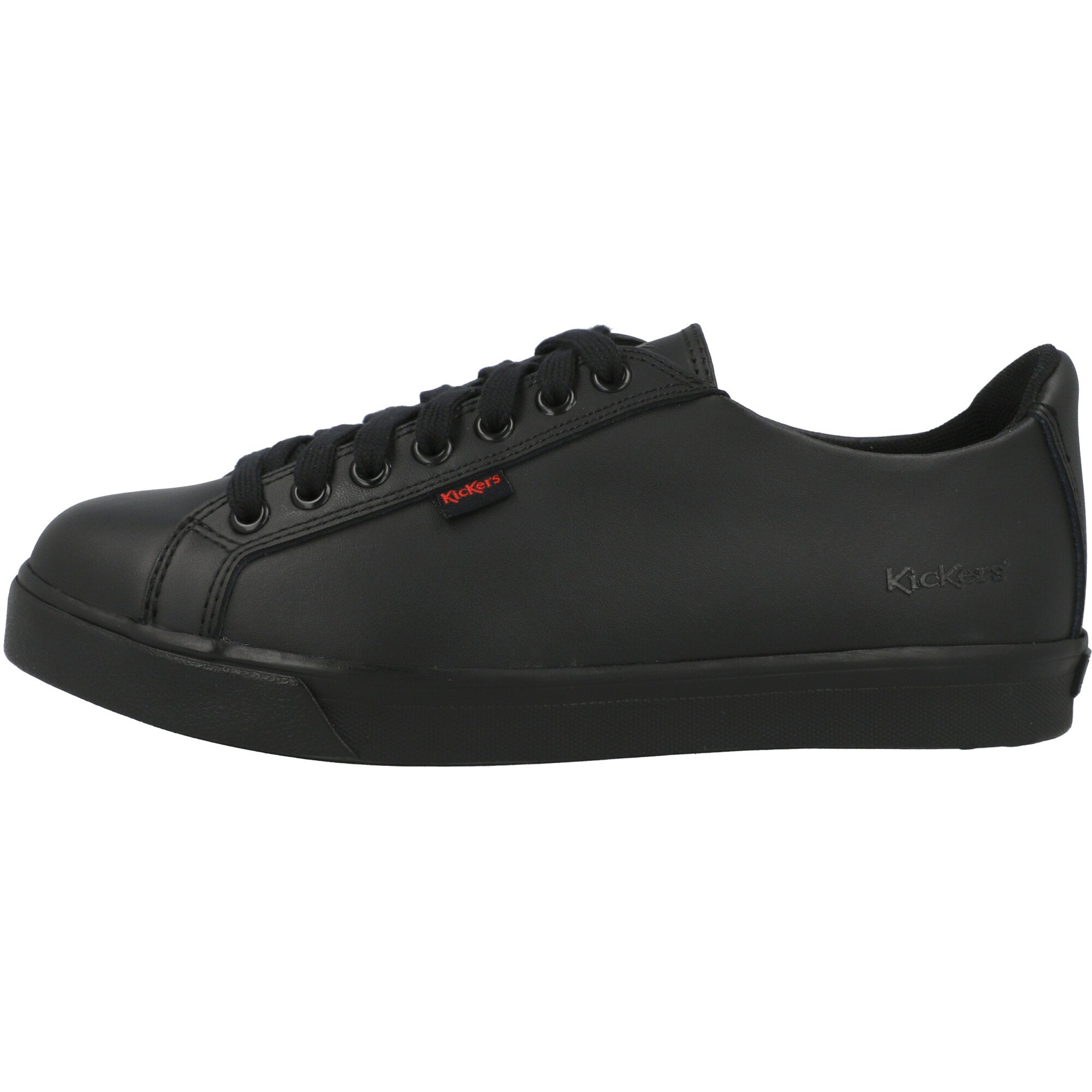 Kickers Tovni Lacer Black School Shoes